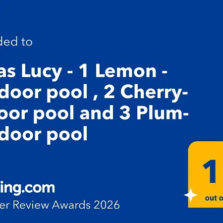 Lucy - 1 Lemon -outdoor Pool , 2 Cherry-indoor Pool&3 Plum-outdoor Pool